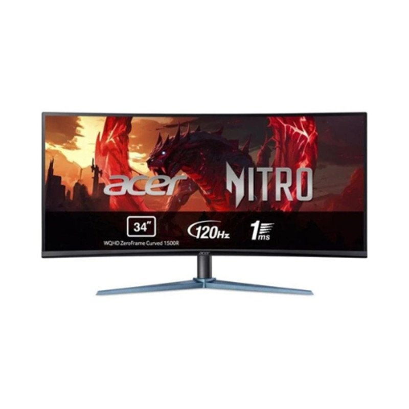 Monitor led 34 pulgadas gaming acer nitro ed340cu curvo va - qhd - dp - hdmi - 120hz - 1ms - vesa 100x100