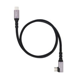 Cable nanocable usb - c 3.2 gen2 acodado 100w 1m