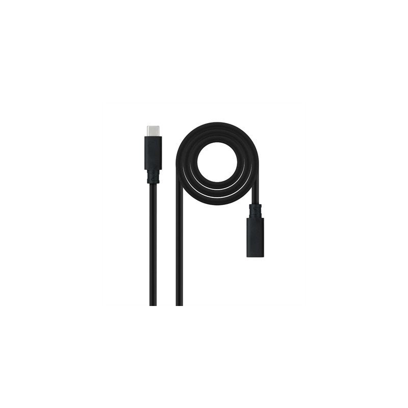 Cable nanocable usb - c 3.2 gen2x2 100w c - m - h 1.5m alargador
