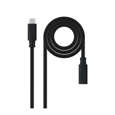 Cable nanocable usb - c 3.2 gen2x2 100w c - m - h 1.5m alargador