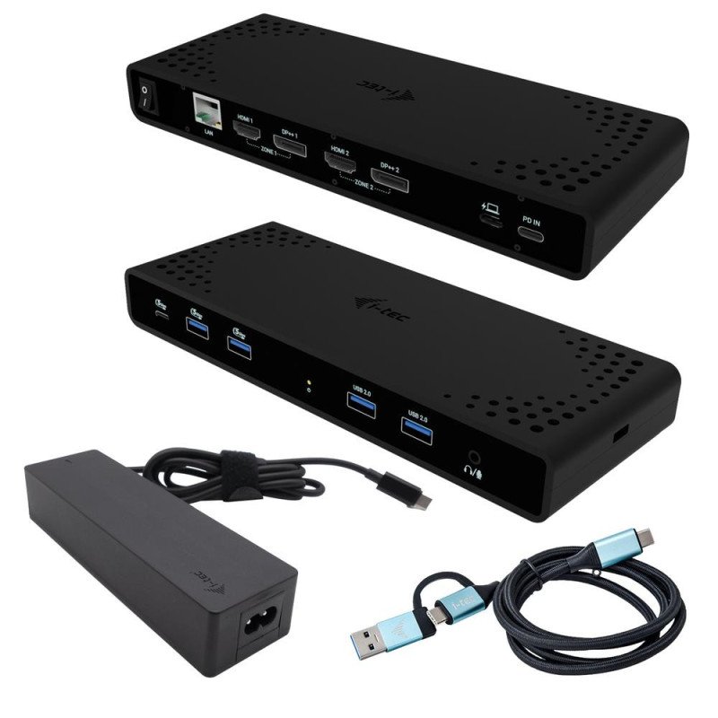 Docking station i - tec 12 en 1 + cargador universal 85w