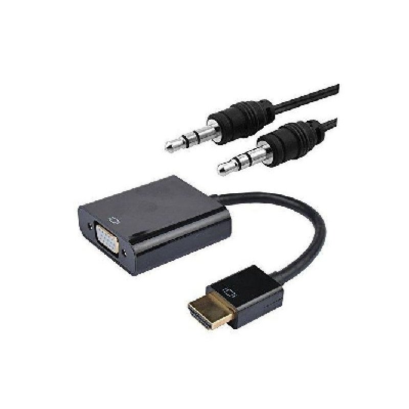 Conversor nanocable hdmi a vga 0.15cm negro