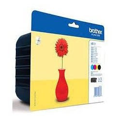 Pack 4 cartuchos tinta brother lc121valbp negro cian magenta amarillo 300 paginas mfc - j870dw - mfcj470dw - dcpj152w - dcpj132w
