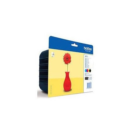 Pack 4 cartuchos tinta brother lc121valbp negro cian magenta amarillo 300 paginas mfc - j870dw - mfcj470dw - dcpj152w - dcpj132w