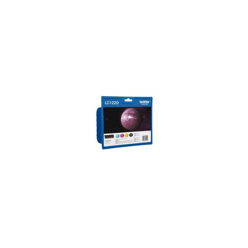 Cartucho tinta brother lc1220bkbp paquete de 4 300 paginas dcpj525w - dcpj725dw - dcpj925dw - mfcj430w - mfcj625dw - mfcj825dw