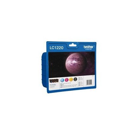 Cartucho tinta brother lc1220bkbp paquete de 4 300 paginas dcpj525w - dcpj725dw - dcpj925dw - mfcj430w - mfcj625dw - mfcj825dw