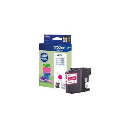 Cartucho tinta brother lc221m magenta 260 paginas dcpj562dw - mfcj480dw - mfcj680dw