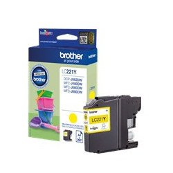 Cartucho tinta brother lc221y amarillo 260 paginas dcpj562dw - mfcj480dw - mfcj680dw