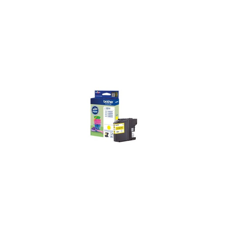Cartucho tinta brother lc221y amarillo 260 paginas dcpj562dw - mfcj480dw - mfcj680dw