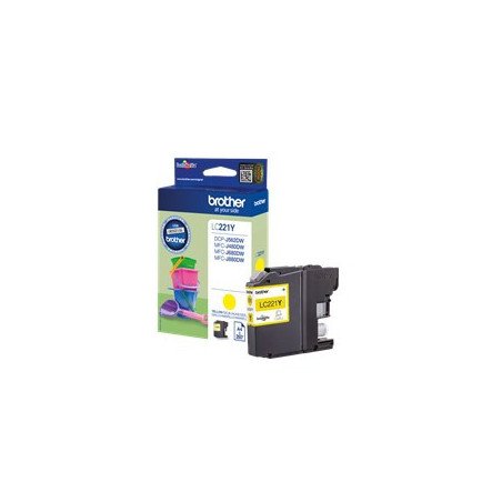 Cartucho tinta brother lc221y amarillo 260 paginas dcpj562dw - mfcj480dw - mfcj680dw