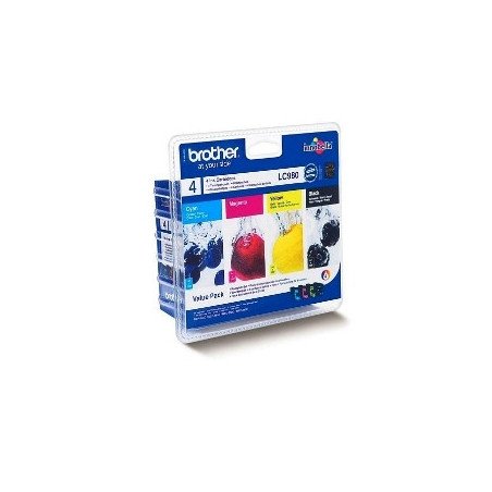 Multipack brother lc980valpb dcp145 - 195c - 165c - 375cw - mfc250c - 255cw - 290c - 295cn