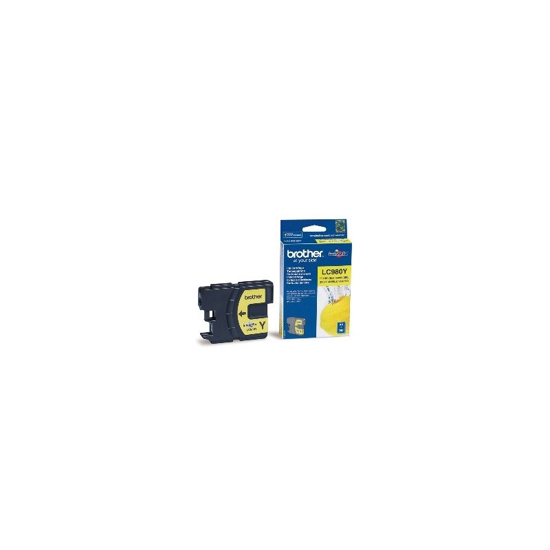 Cartucho tinta brother lc980y amarillo 260 paginas dcp - 195c - dcp - 375cw - mfc - 250c - mfc - 255cw - mfc - 290c