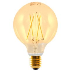 Bombilla led silver electronic filamento edison globo 3w equiv. 25w - e27 - 2.200k - 320o - 330 lm - luz extra calida - a++