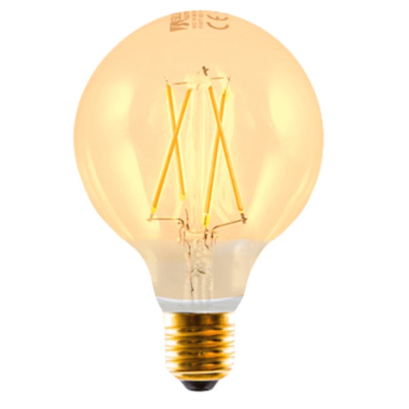 Bombilla led silver electronic filamento edison globo 3w equiv. 25w - e27 - 2.200k - 320o - 330 lm - luz extra calida - a++