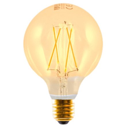 Bombilla led silver electronic filamento edison globo 3w equiv. 25w - e27 - 2.200k - 320o - 330 lm - luz extra calida - a++