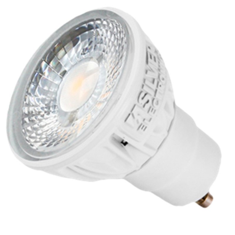 Bombilla led pro+ silver electronics dicroica 5w equiv. 60w - gu10 - 5000k - 38o - 470 lm - luz blanca - a+ - acabado blanco
