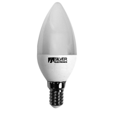 Bombilla led decorativa silver electronic vela 6w equiv. 65w - e14 - 5000k - 550 lm - luz extra calida - a+