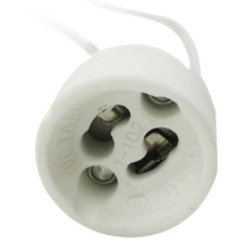 Porta lamparas silever electronics para casquillo gu10 230v 15 cm ( bolsa de 50 unidades)