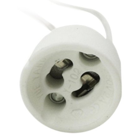 Porta lamparas silever electronics para casquillo gu10 230v 15 cm ( bolsa de 50 unidades)