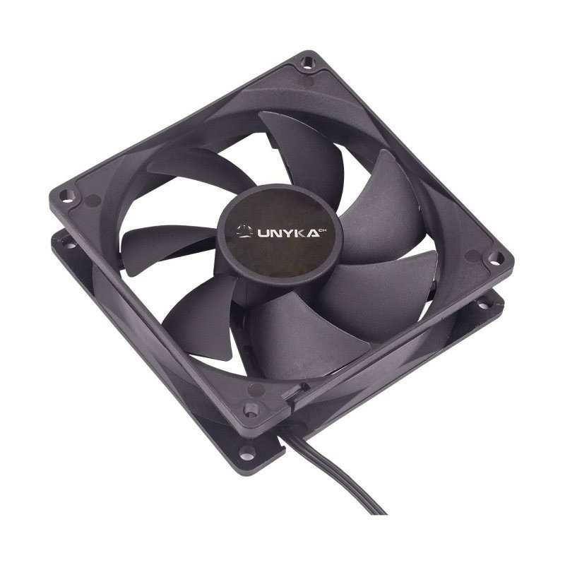 Ventilador de caja unyka 90mm color negro 7 aspas