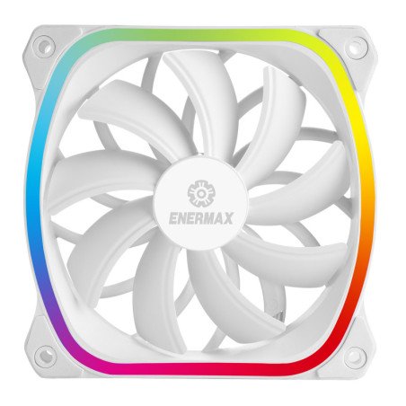 Ventilador caja gaming enermax squa rgb 120 mm blanco