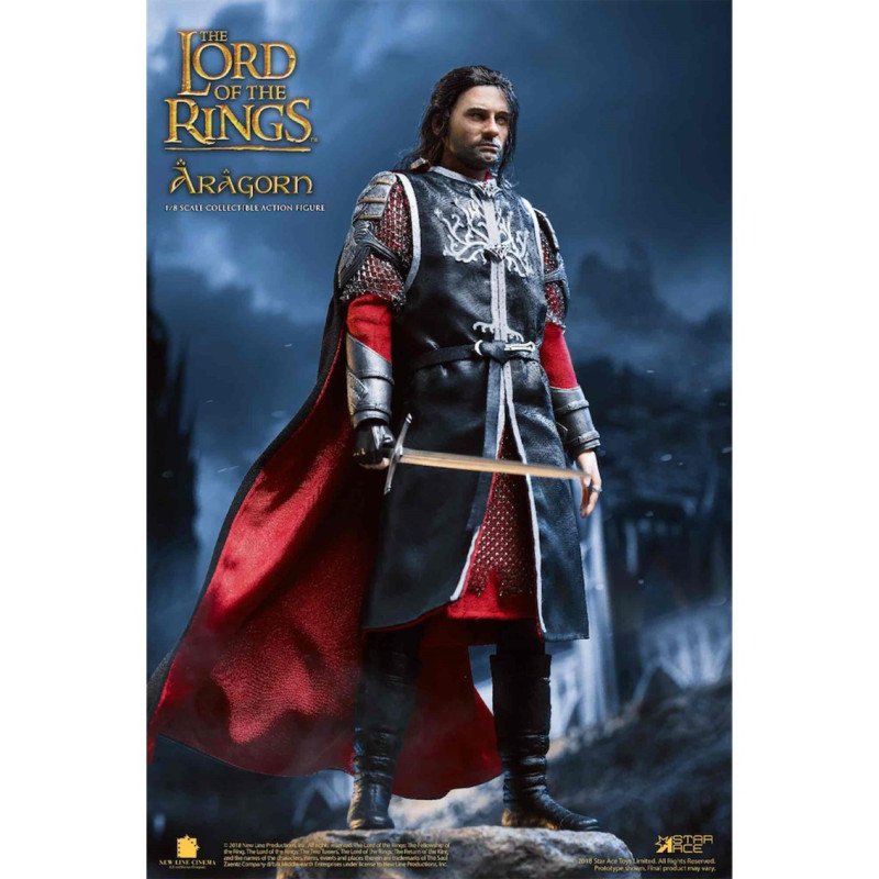 Figura star ace el senor de los anillos aragorn 2.0 version deluxe real master serie 22.5 cm