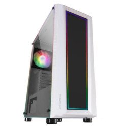 Caja ordenador mars gaming mc - art atx argb cristal templado blanco