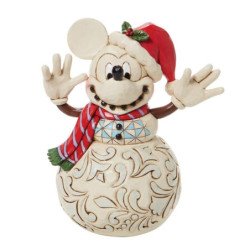 Figura enesco disney muneco de nieve mickey navideno