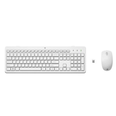 Teclado + raton hp 230 wireless inalambrico - blanco