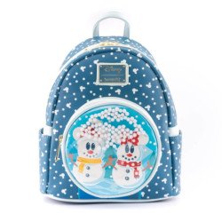 Mochila loungefly disney minnie y mickey munecos de nieve