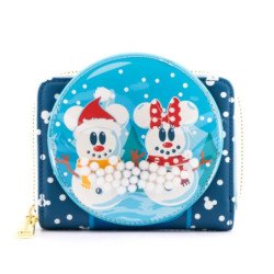 Monedero loungefly disney minnie y mickey munecos de nieve