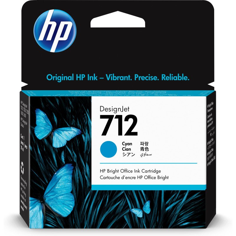 Cartucho tinta hp 712 - 3ed67a - 29 ml - t210 - t230 - t250 - t630 - t650 - cian