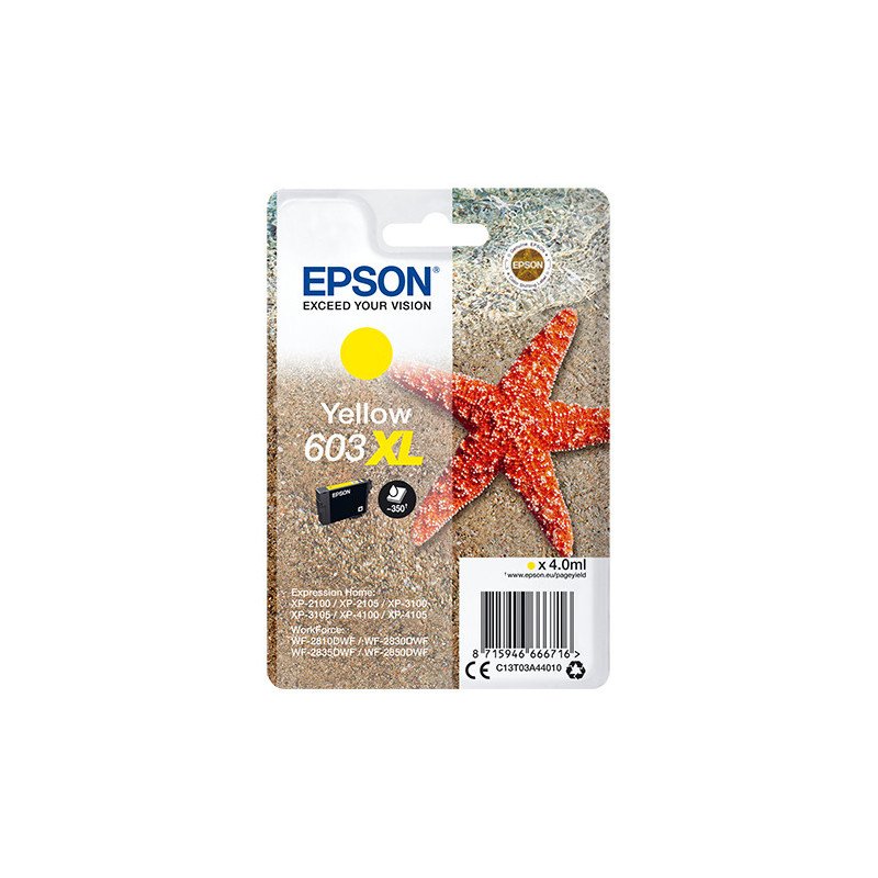 Cartucho tinta epson c13t03a44010 singlepack amarillo 603xl estrella de mar