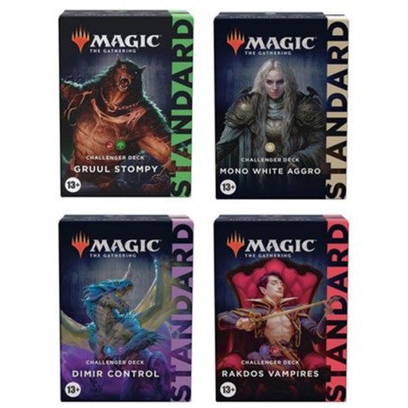 Juego de cartas caja de sobres wizard of the coast magic the gathering expositor de challenger deck 2022 8 expositores ingles