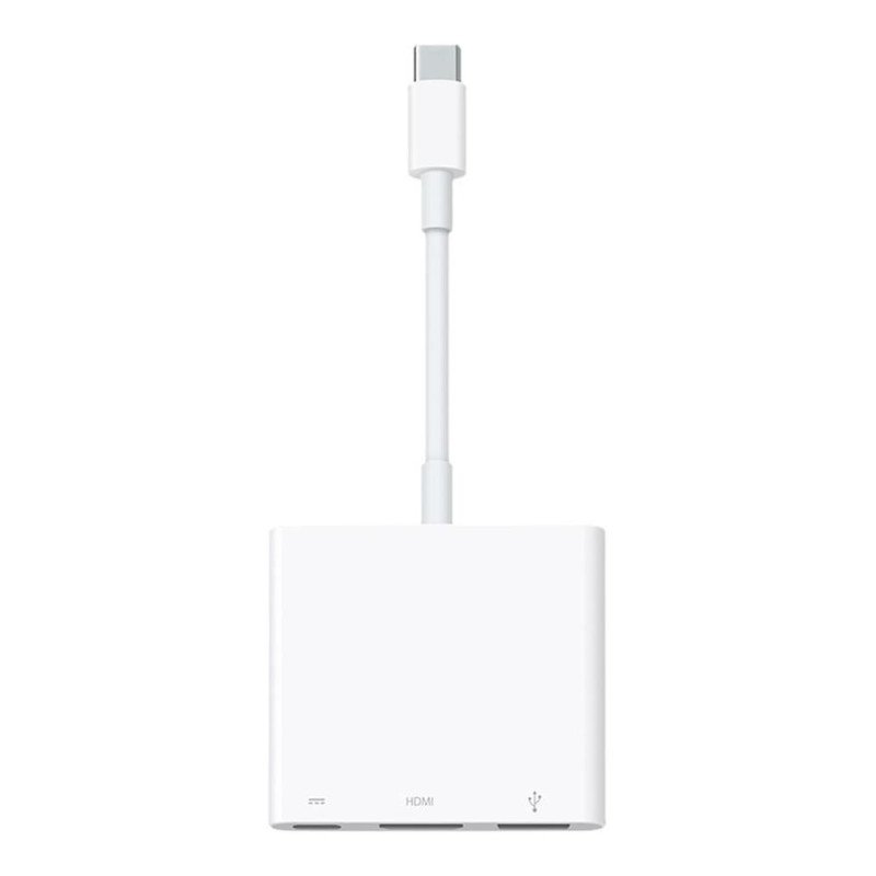 Adaptador usb tipo c a hdmi - usb tipo a - usb tipo c apple macho - hembra - blanco