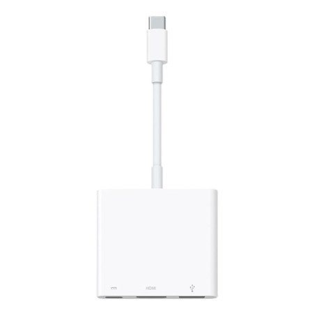 Adaptador usb tipo c a hdmi - usb tipo a - usb tipo c apple macho - hembra - blanco