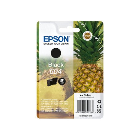 Cartucho epson 604 negro c13t10g14010 xp2200 wf - 2910 pina