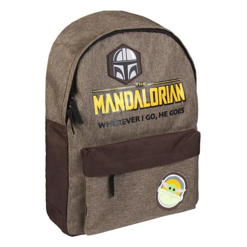 Mochila casual cerda star wars the mandalorian wherever i go he goes
