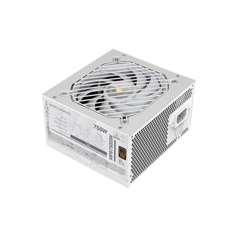 Fuente de alimentacion mars gaming 750w mpb750siw extreme silence 80 plus bronze blanco