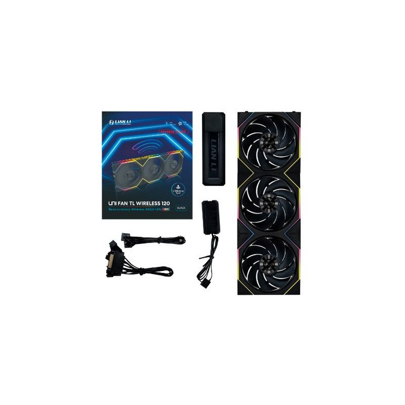Ventilador caja gaming lian li unifan tl120 inalambrico argb 3x 120mm negro
