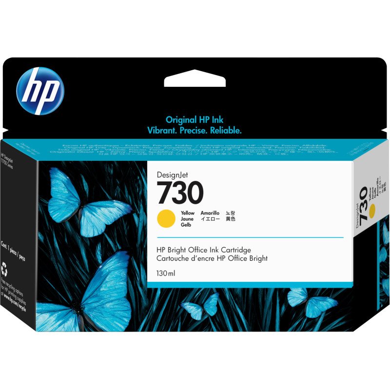 Cartucho hp no 730 amarilo 130ml