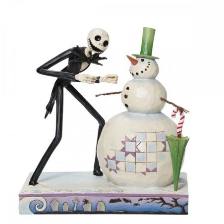 Figura enesco disney pesadilla antes de navidad jack descubriendo muneco de nieve