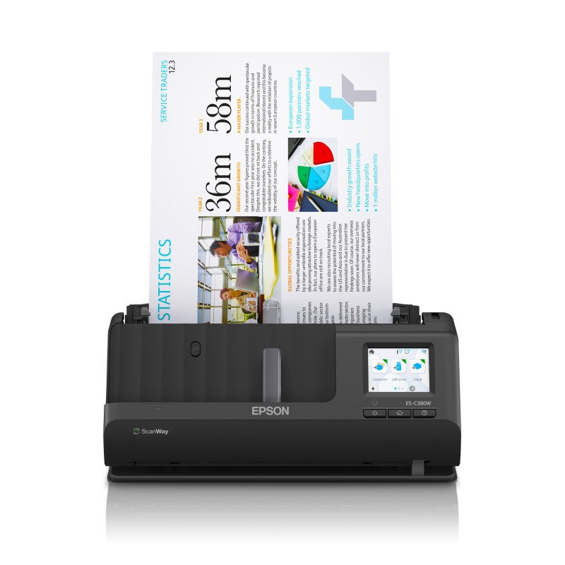 Escaner sobremesa epson es - c380w a4 - 30ppm - duplex - wifi - compacto - adf 20hojas