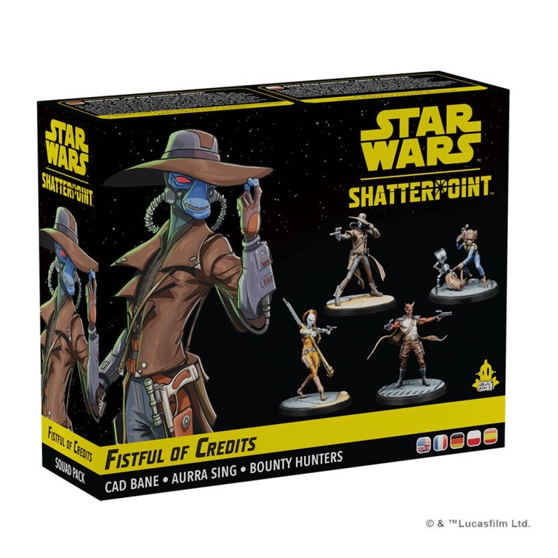 Juego de mesa star wars shatterpoint fistful of credits cad bane squad pack edad recomendada 14 anos