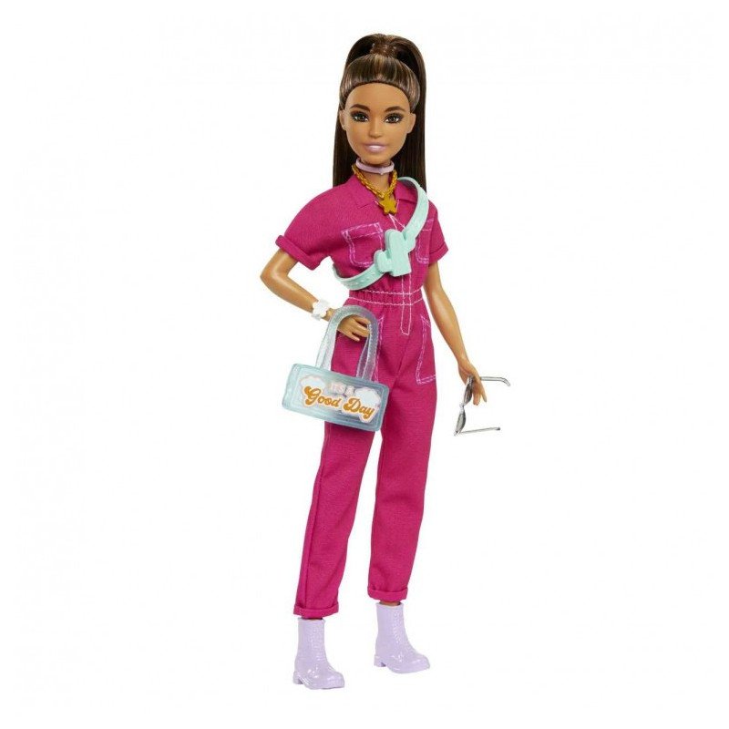 Muneca barbie mattel mono rosa