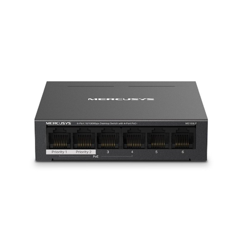 Switch mercusys ms106lp 6 puertos - 10 - 100mbps - rj45 4p poe