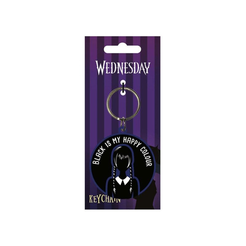 Llavero pyramid wednesday addams black is my happy color