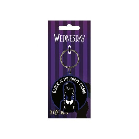 Llavero pyramid wednesday addams black is my happy color