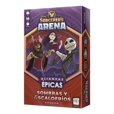 Juego de mesa disney sorcerer arena sombras y escalofrios expansion edad recomendada 13 anos