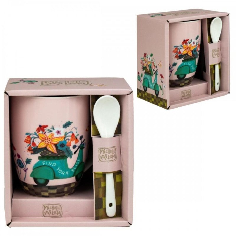 Taza de ceramica con cuchara enesco